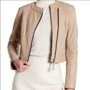 Mackage lambskin leather light tan jacket